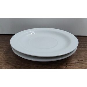 Pier 1 White 4 3/4" Saucer Small Plate Set Of 2 A19